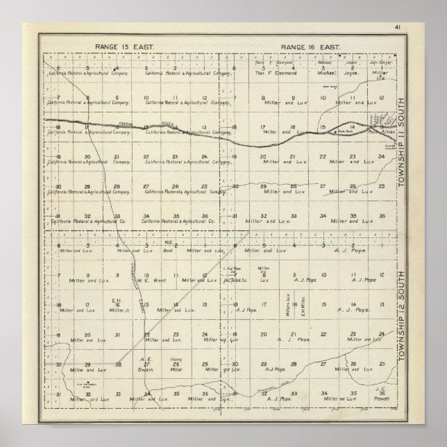 Póster Condado de Madera, Califórnia (Frente)