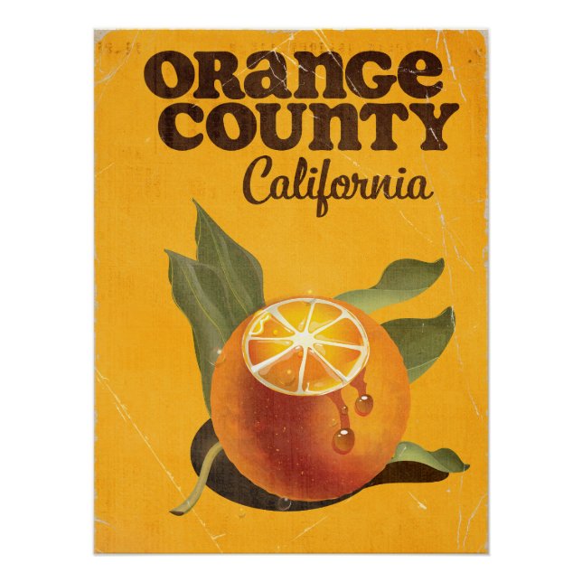 Póster Condado de Orange Califórnia (Frente)