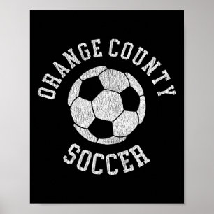 Poster Condado de Orange Futebol Retro Desgastado 90's Vi