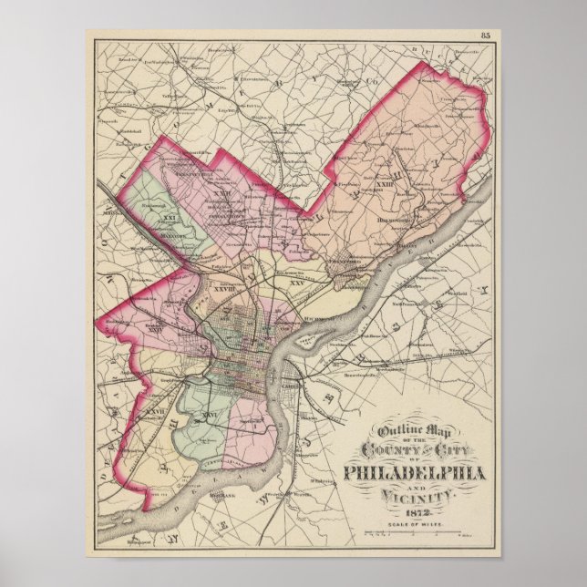 Poster Condado de Philadelphia (Frente)