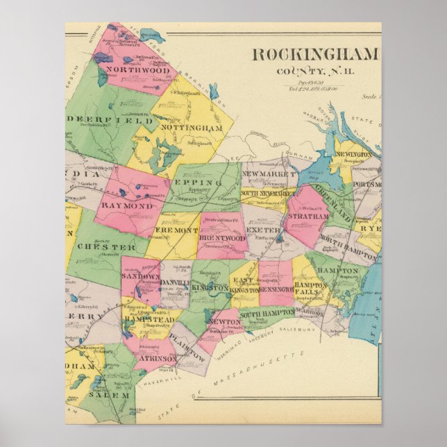 Póster Condado de Rockingham, NH (Frente)