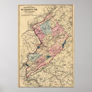 Póster Condado de Warren, NJ
