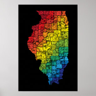 Poster condados de Illinois
