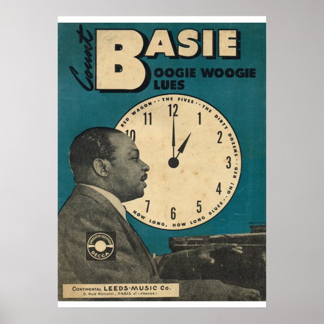 Póster Conde Basie Cobrir de partituras (Frente)