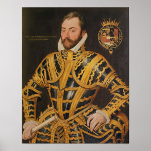 Poster Conde de William Somerset ó de Worcester