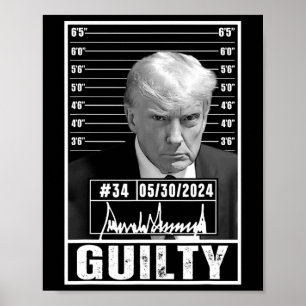 Poster Condenação do veredicto Donald Trump Mug Shot