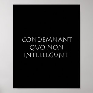 Poster Condenável quo non-intellegunt