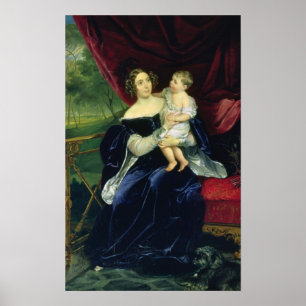 Póster Condessa Olga Ivanovna Orlov com sua filha