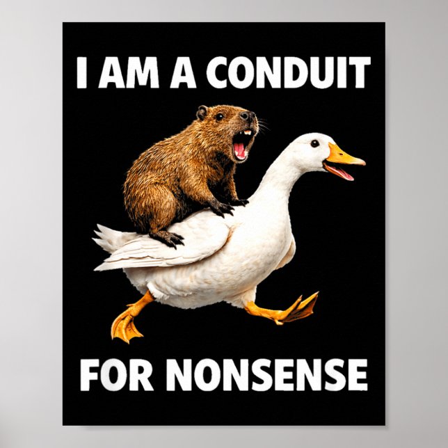 Poster Conduto do absurdo – passeio de animal engraçado p (Frente)