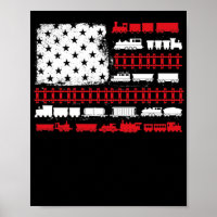 Condutor De Comboios De Bandeira Americana No Dia