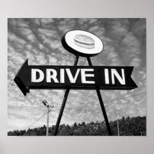 Póster Conduza nos hamburgueres