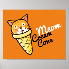 Poster Cone de Creme de Moedas Personalizável