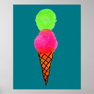 Póster cone de Icecream pop