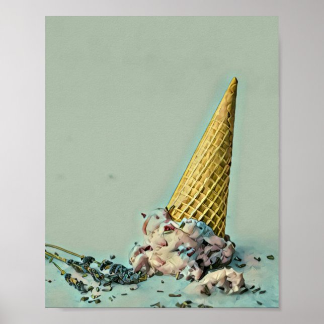 Poster cone de sorvete|para amante de sorvete (Frente)