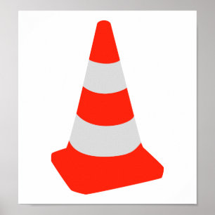Poster Cone do tráfego