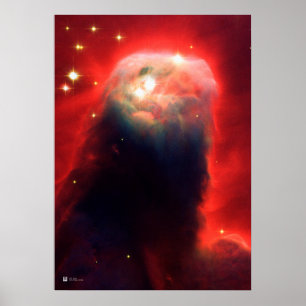 Poster Cone Nebula, NGC 2264 - Telescópio Espacial Hubbl