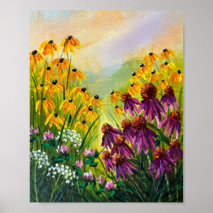 Poster Coneflower de Verão Vibrante