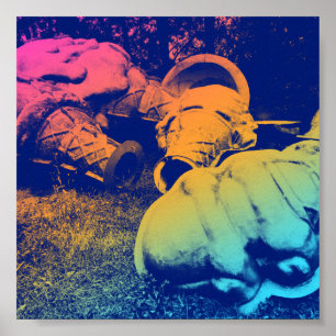 Poster cones de sorvete de Verão de fibra de vidro