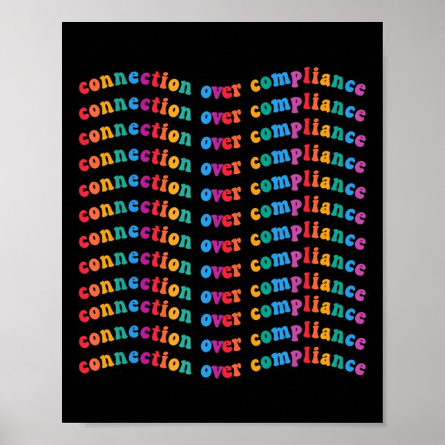Poster Conexão sobre o Autismo de Conformidade Consciênci (Frente)