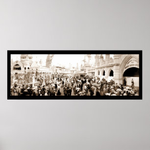 Póster Coney Island Luna Park Foto 1903