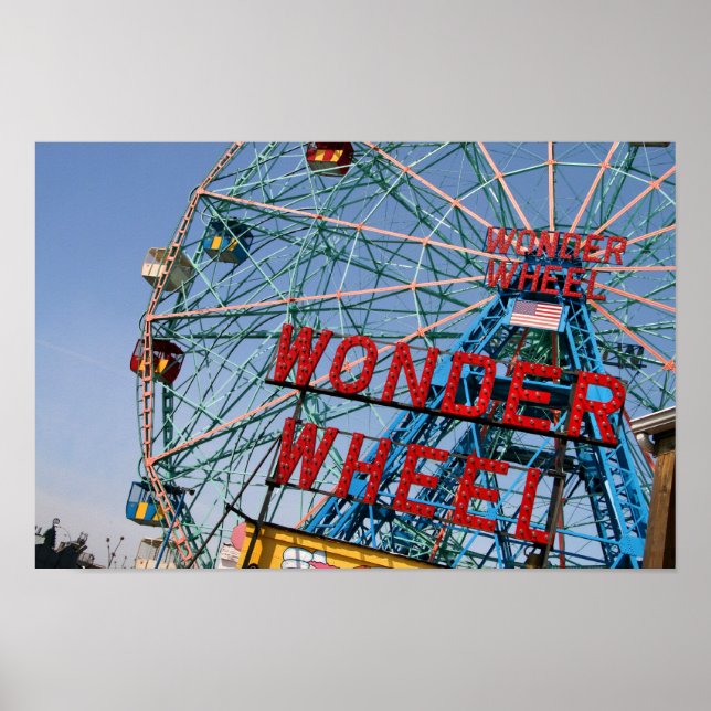 Póster Coney Island Wonder Wheel (Frente)