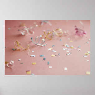 Poster Confetti de cor ordenada