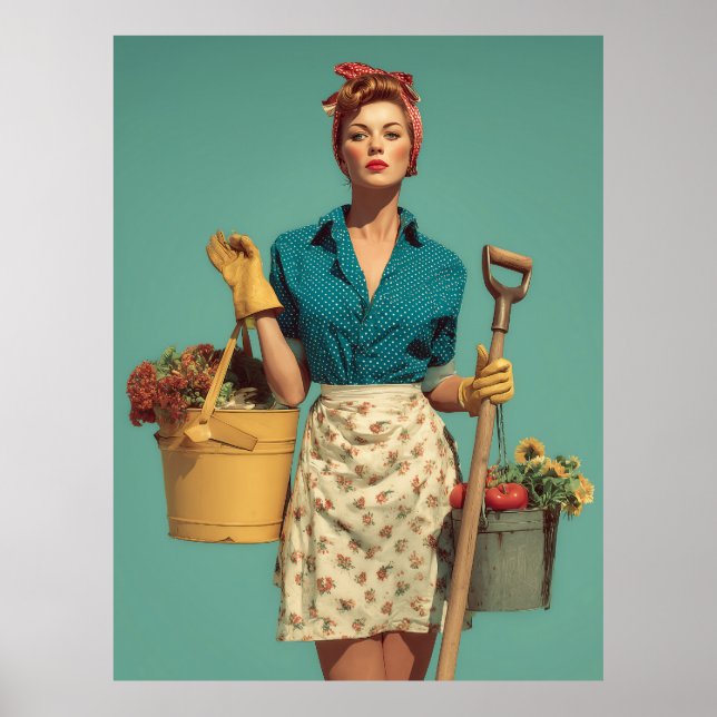 Poster Confiança em Estilo de Jardim Vintage (Frente)
