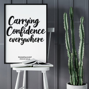 Poster Confiança no carregando, capacitando-se