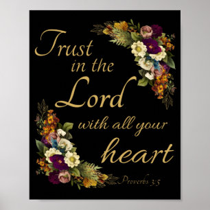 Poster Confie no LORD com todo o seu coração para as mu