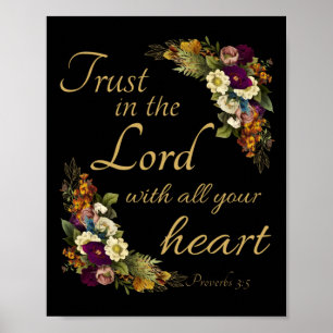 Poster Confie no LORD com todo o seu coração para as mulh