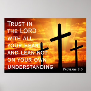 Poster Confie no SENHOR com todo o seu coração Provérbios