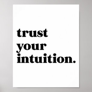 Poster Confie no seu adesivo de intuição