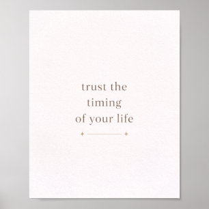 Poster Confie no Tempo da Sua Vida - Citação Minimalista