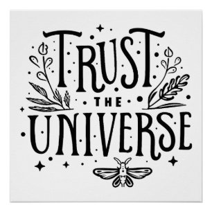 Póster Confie no universo
