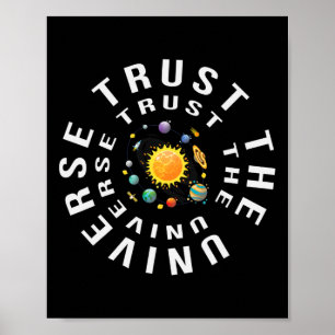 Poster Confie No Universo Astrologia Espiritual Ioga