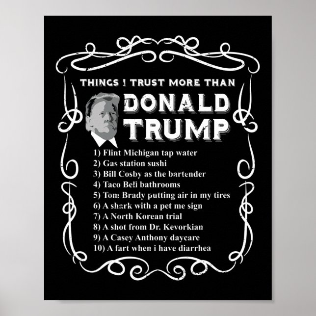 Poster Confio Mais Do Que Donald Trump Anti Potus Vote Bl (Frente)