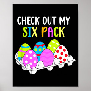 Poster Confira Meu Six Pack Ovo de Páscoa Divertido Abs T