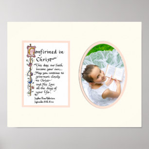 Poster Confirmação confirmada em fotografia de Cristo