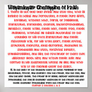 Póster Confissão de Westminster Ch. 2 Seção 1&3