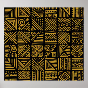 Poster Conflito africano: tribal étnico sem descontinuida