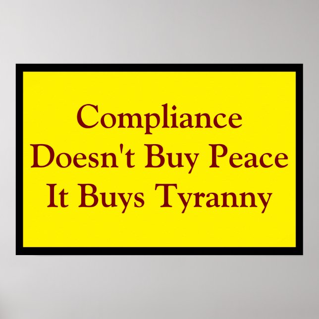 Poster Conformidade Compra Tirania (Frente)