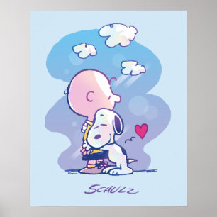 Poster Conforto e segurança   Charlie & Snoopy Hug
