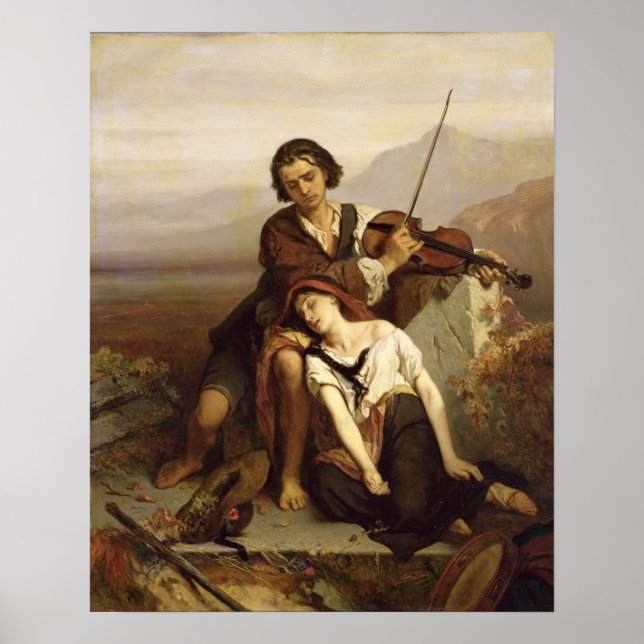 Póster Conforto em luto, c.1852 (Frente)