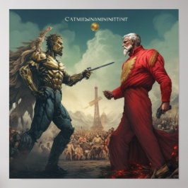 Poster Confronto de Ideologias: Capitalismo vs Posto Comu