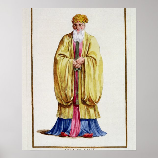 Póster Confucius (551-479 a.C.), de "Receuil des Estampes (Frente)