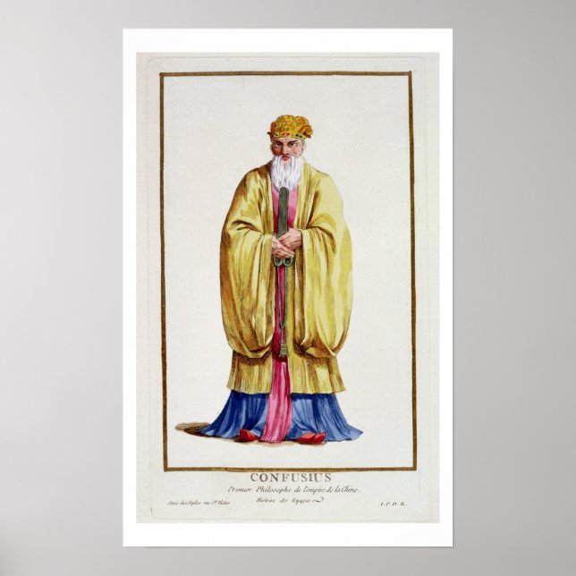 Póster Confucius (551-479 a.C.), de "Receuil des Estampes (Frente)