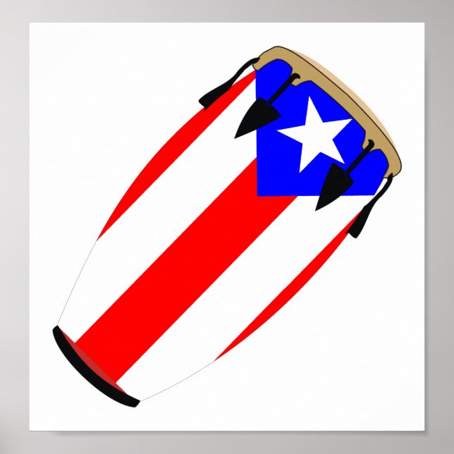Póster Conga Flag Porto Rico (Frente)