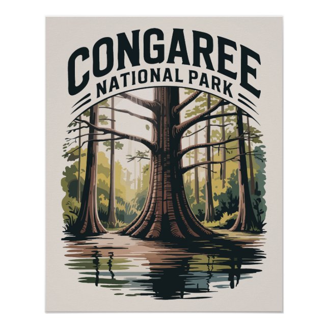 Póster Congaree National Park South Carolina Wilderness (Frente)
