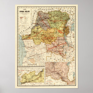 Póster CongoPanoramic MapCongo