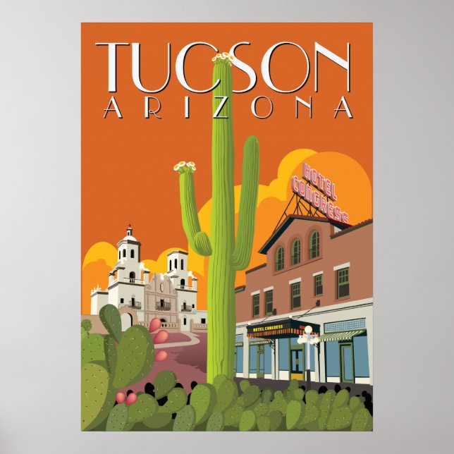 Poster Congresso Hotel 28"x20" - Tucson, Arizona (Frente)
